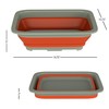 Leisure Sports Collapsible Multiuse Wash Bin, Portable Basin/Dish Tub/Ice Bucket with 10-liter Capacity (Orange) 560376LFW